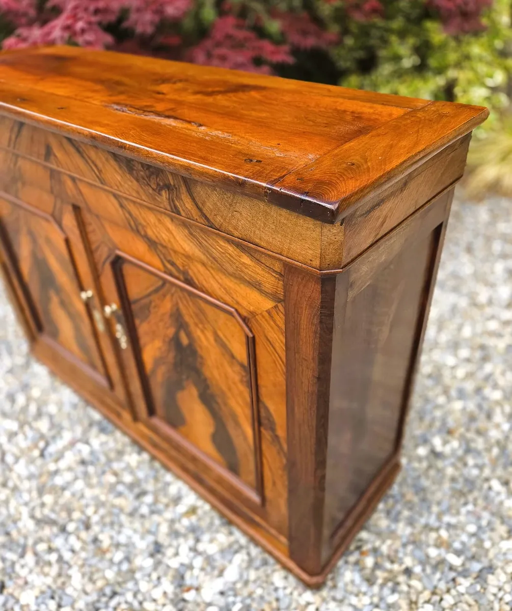Large Antique French Walnut Hall Cabinet- 1900 - Image 4