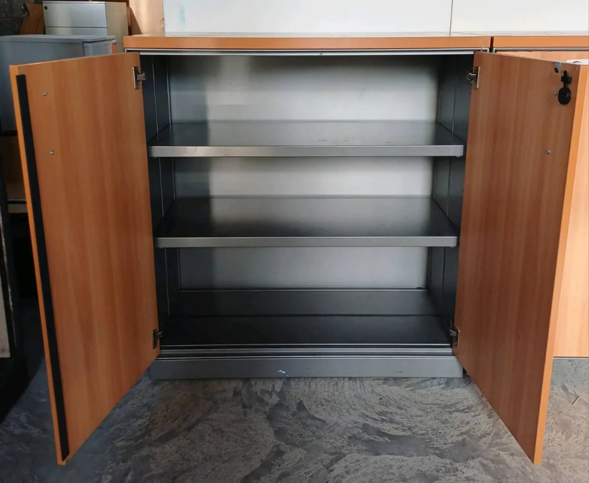Wooden Top Steel Framed Cabinet - Image 2