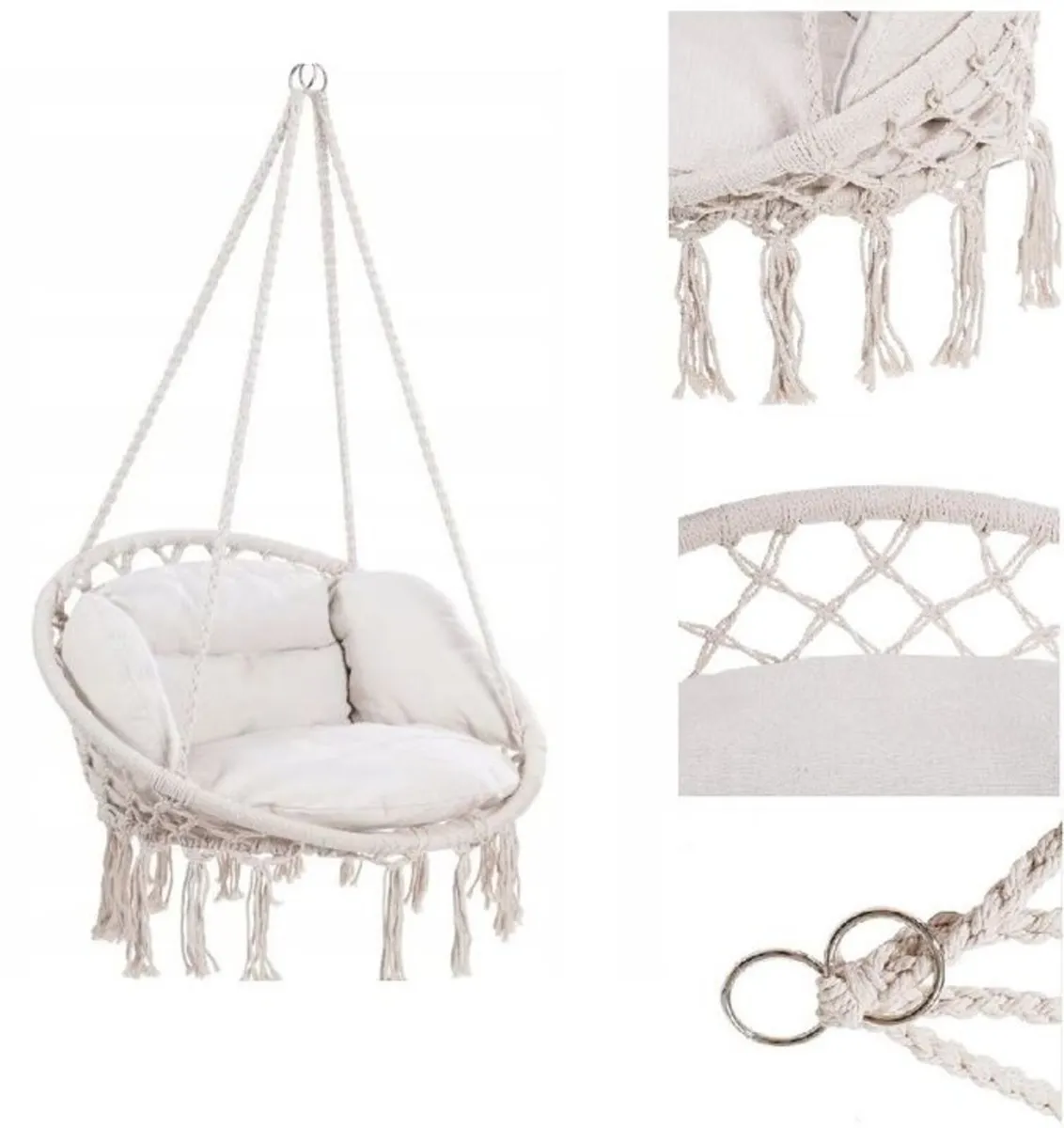 Hanging Swing Chair Stork's Nest for Home Garden - Image 4