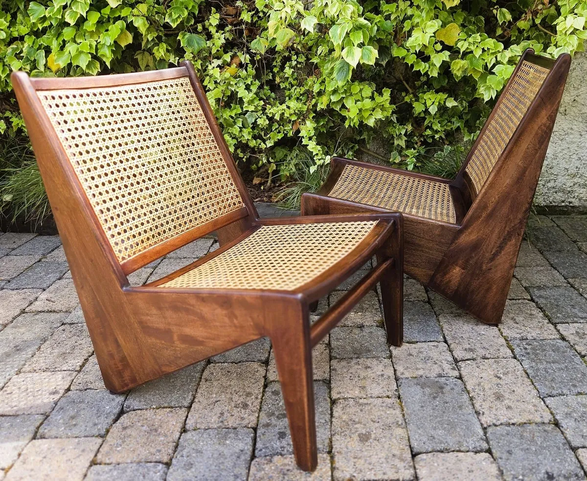Pair of Vintage Teak Kangaroo Chairs - Image 1