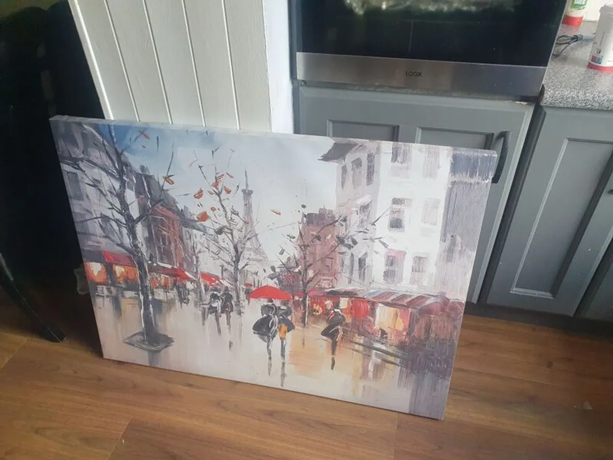 Paris rainy day painting - Image 1