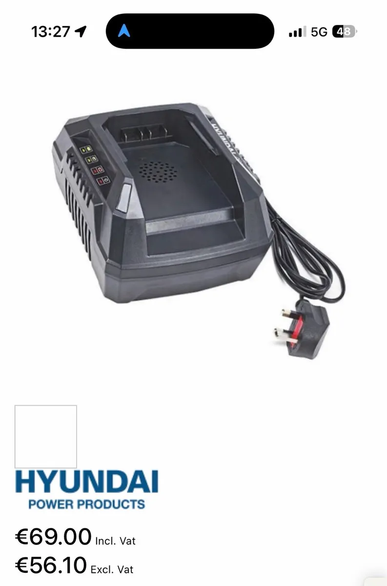 Hyundai Lawnmower Battery Charger - Image 2