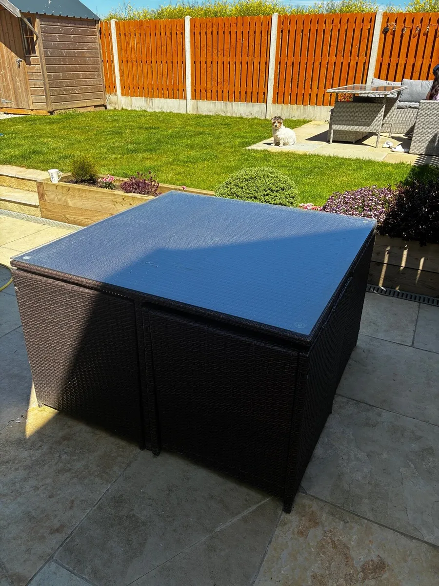 Cube Garden Table and Chairs