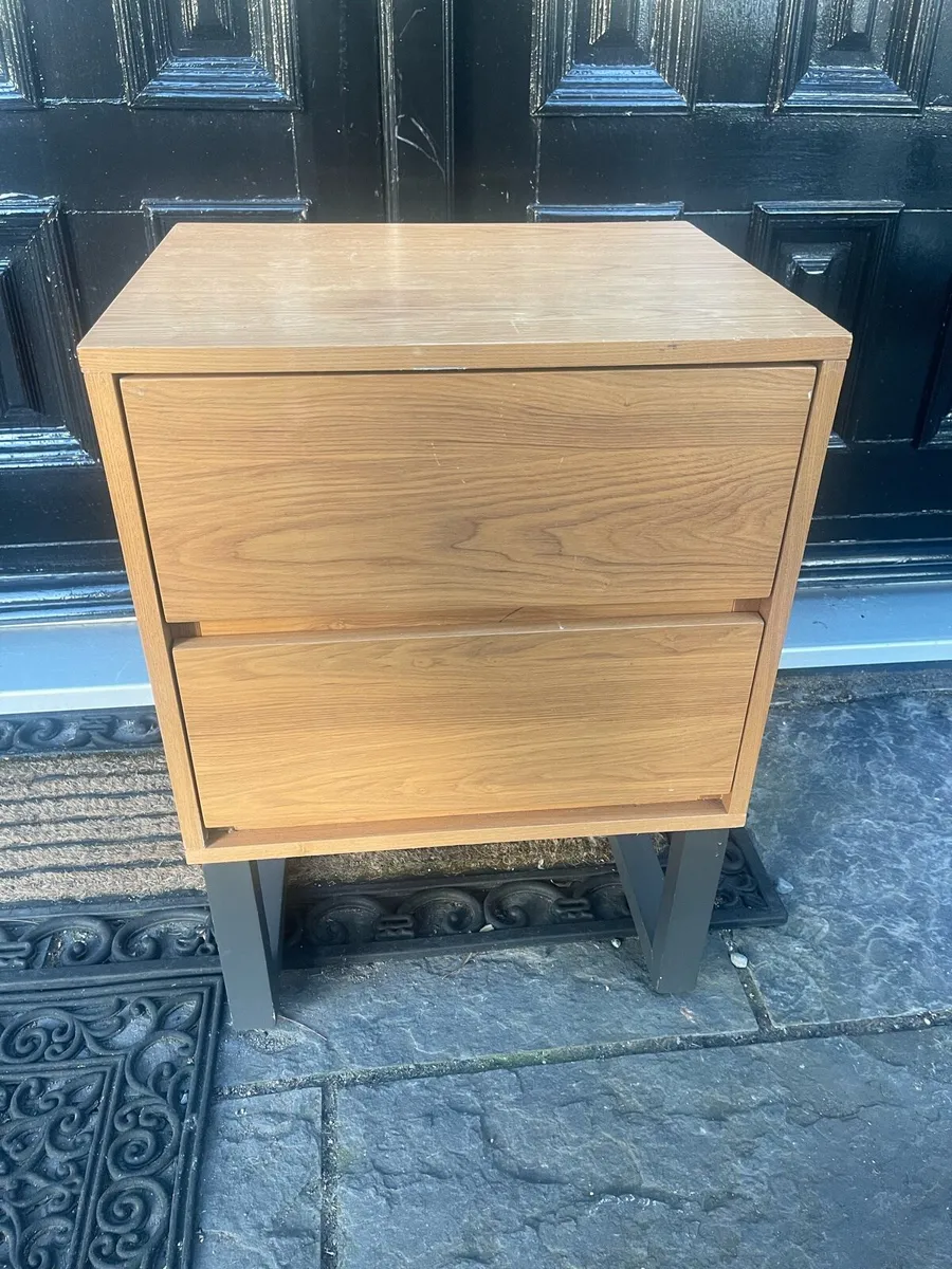As New - Beautiful 2 Drawer Bedside Locker - Table - Image 1