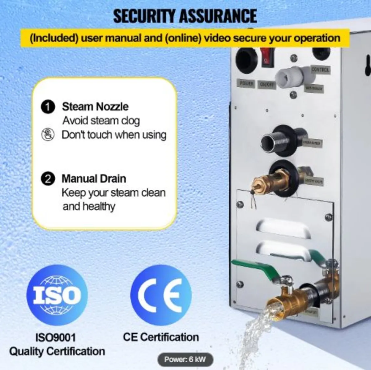 Sauna Bath Steamer with LED Digital Display Steam - Image 4