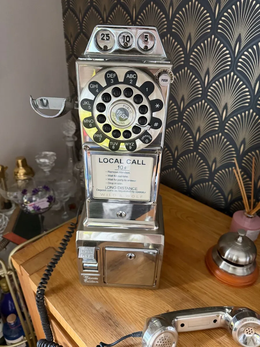 Chrome Effect American Diner telephone - Image 2