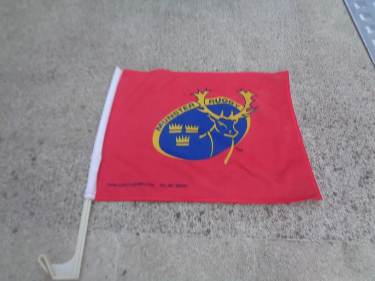 Munster Rugby Car Flag for Sale - Image 1
