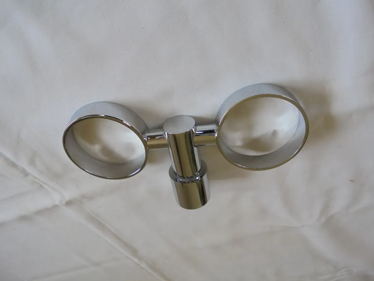 Chrome Plated Twin Glass Holder for Sale - Image 1