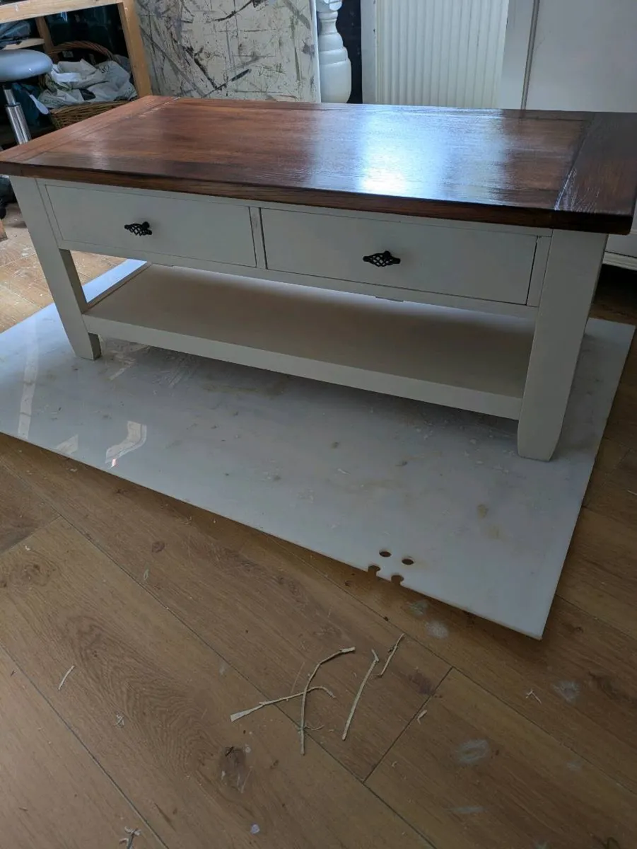 Large 2 drawer coffee table - Image 2