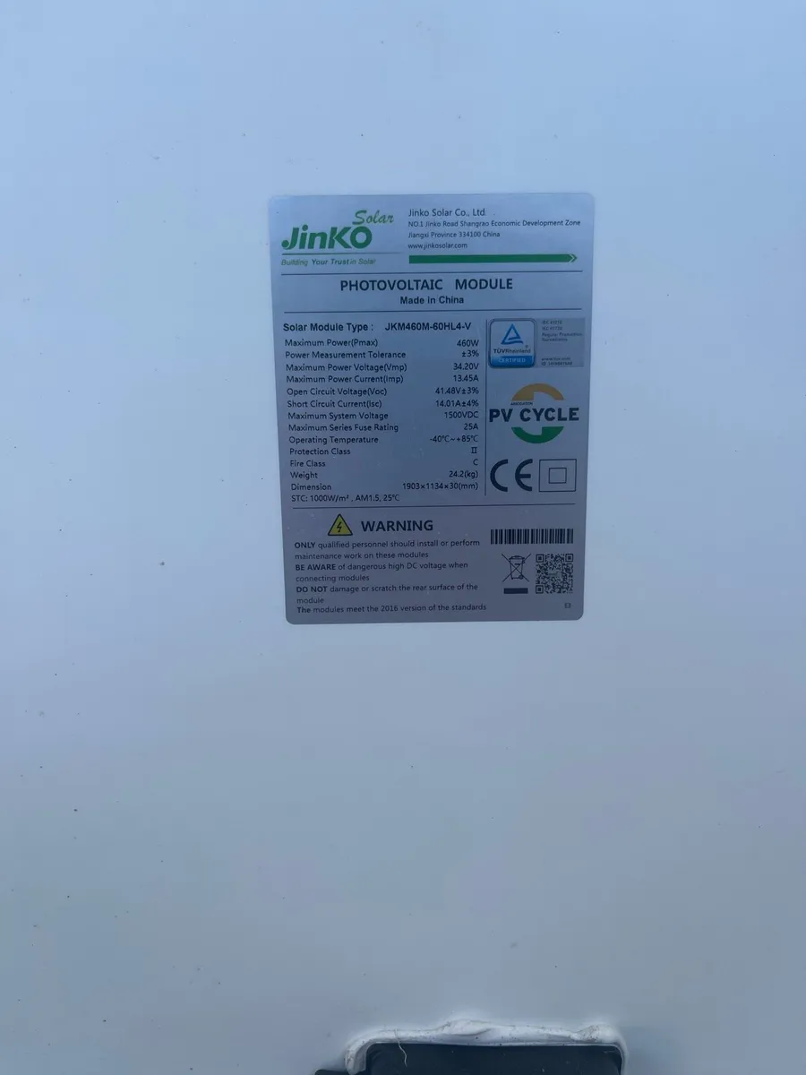 Jinko Solar panels 460watt - Image 3