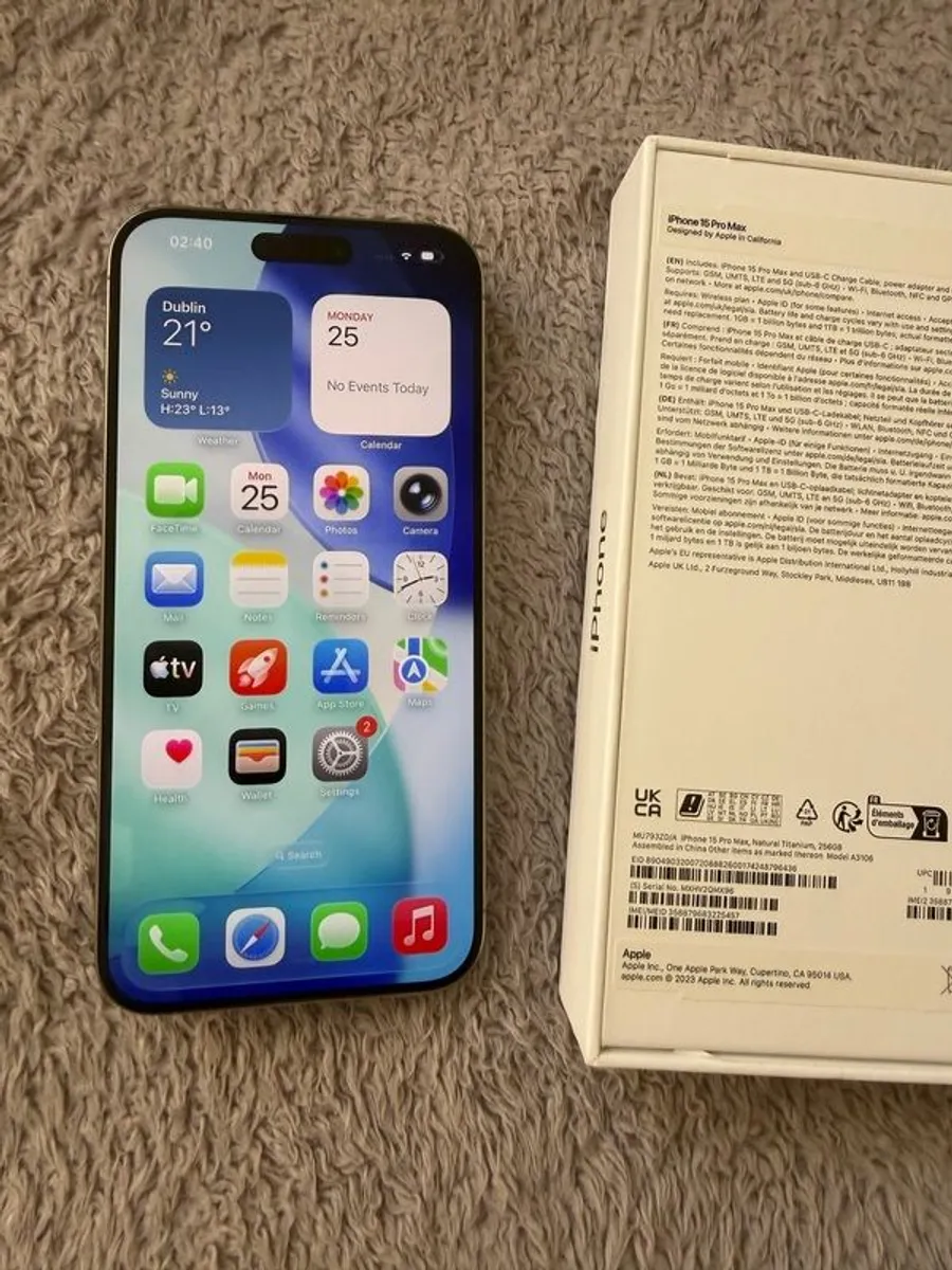iphone 15 pro max 256gb unlock mint condition - Image 2