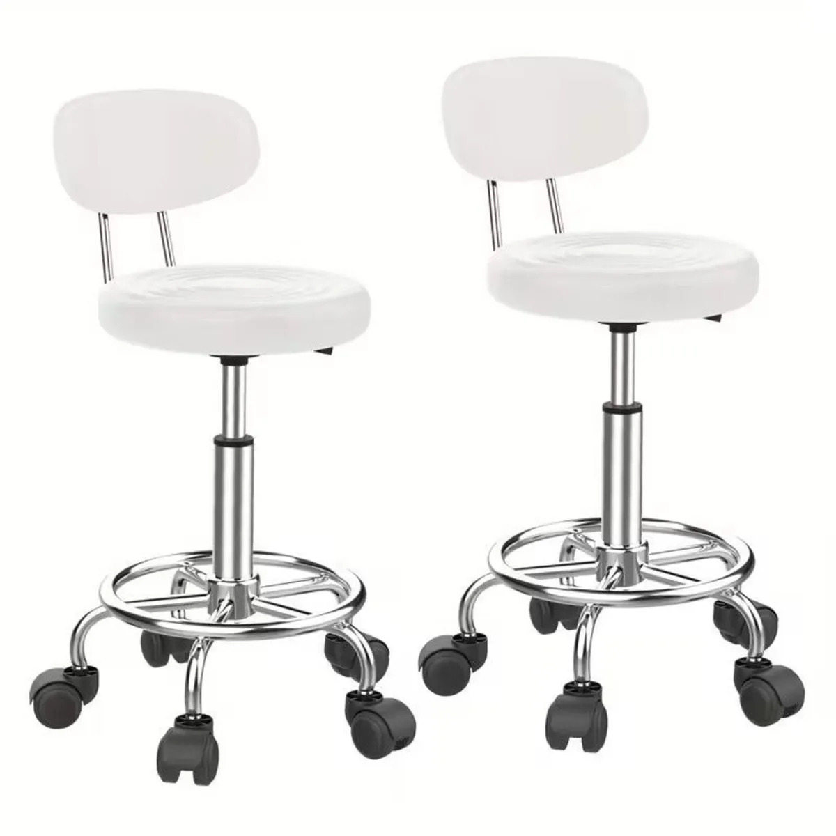 Ergonomic Swivel Stool with Backrest - Image 3