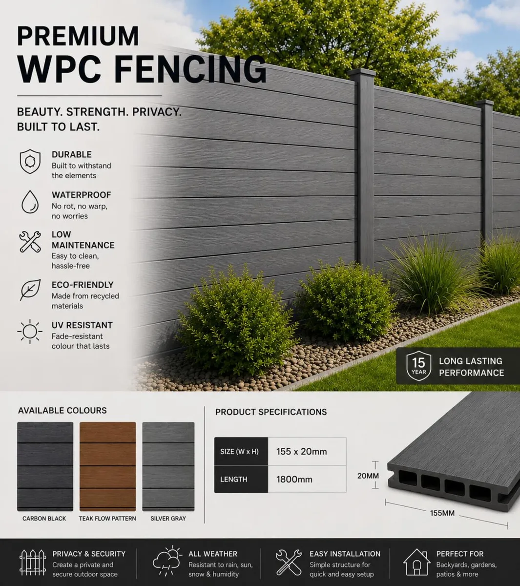 WPC Fencing, Decking, Cladding - Image 2