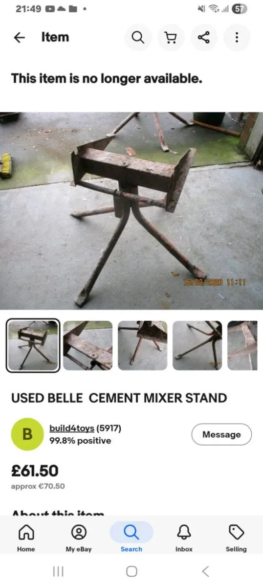 Cement mixer stand