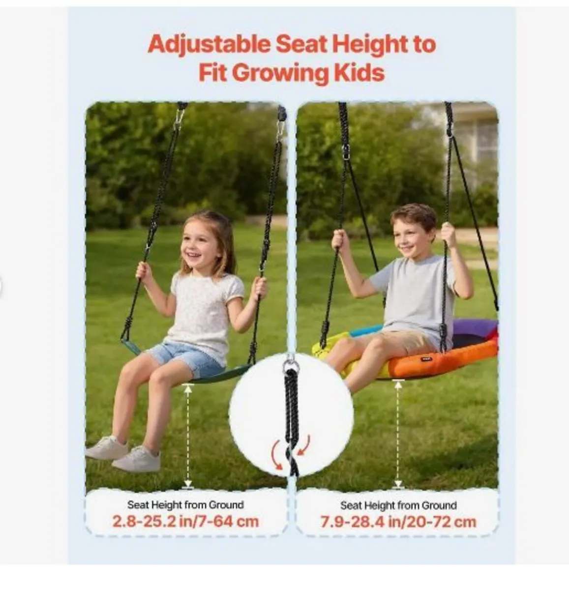 Swing Set for Backyard, 80 cm - Image 2