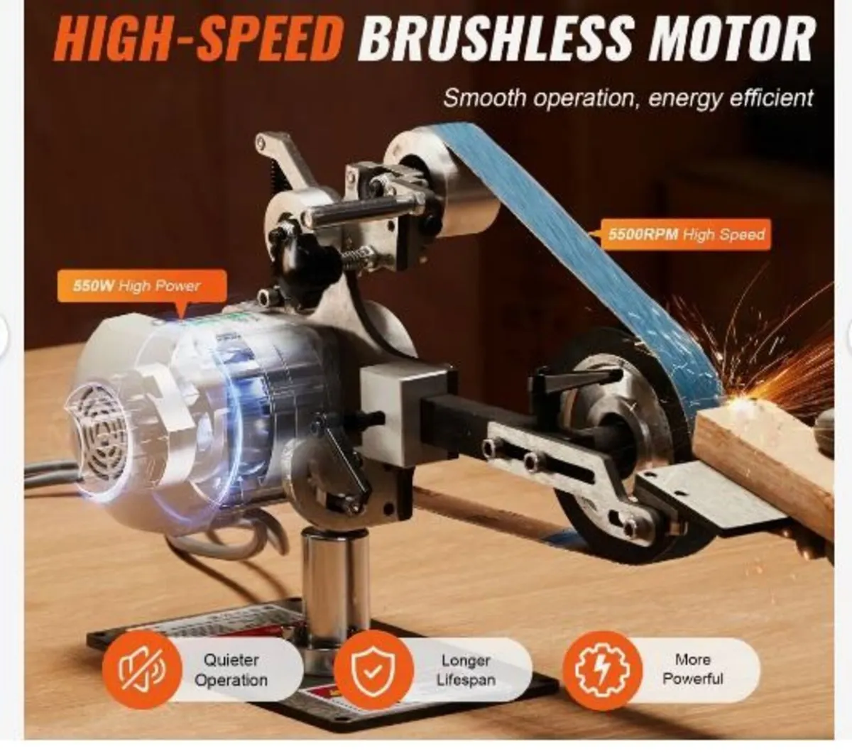 Belt Grinder Sander, 30 x 1-Inch Variable Speed - Image 3