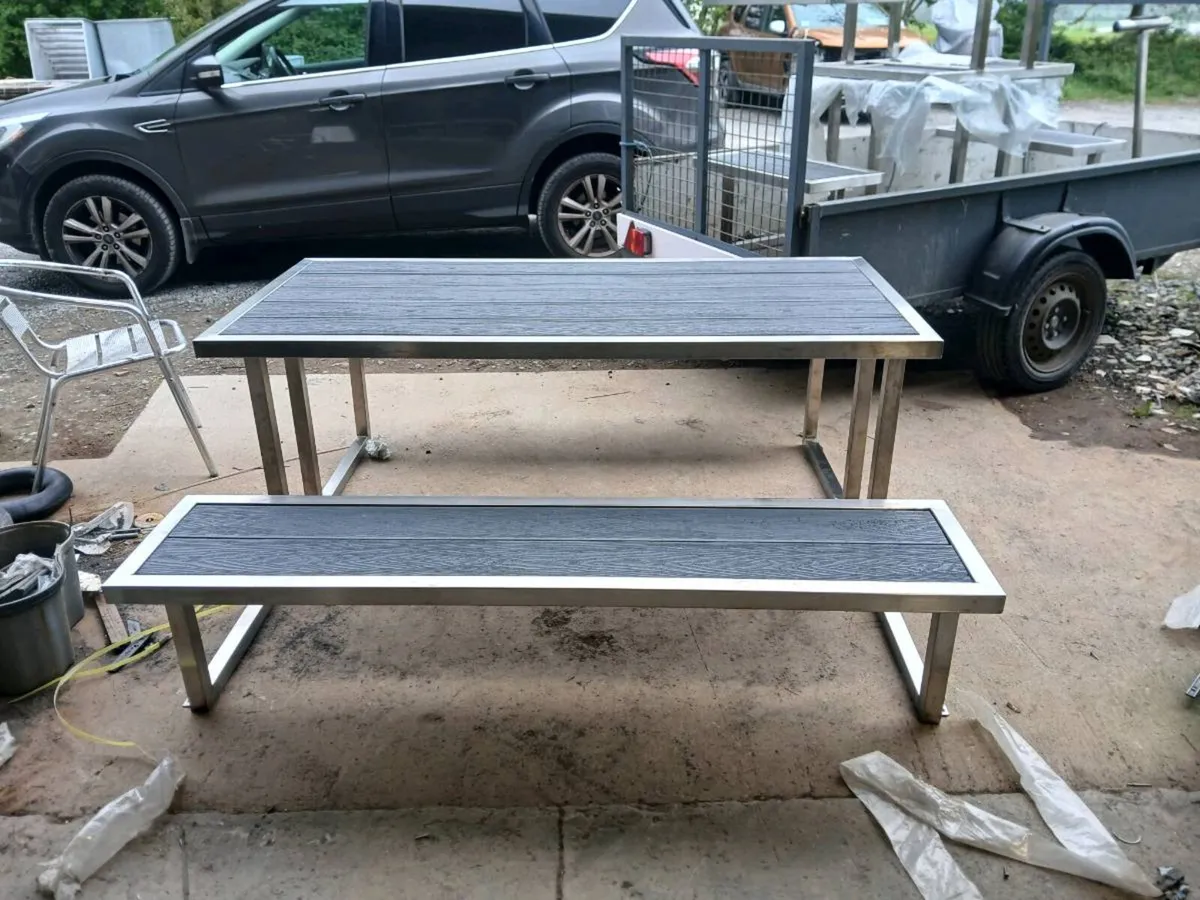 Stainless steel picnic bench - Image 2
