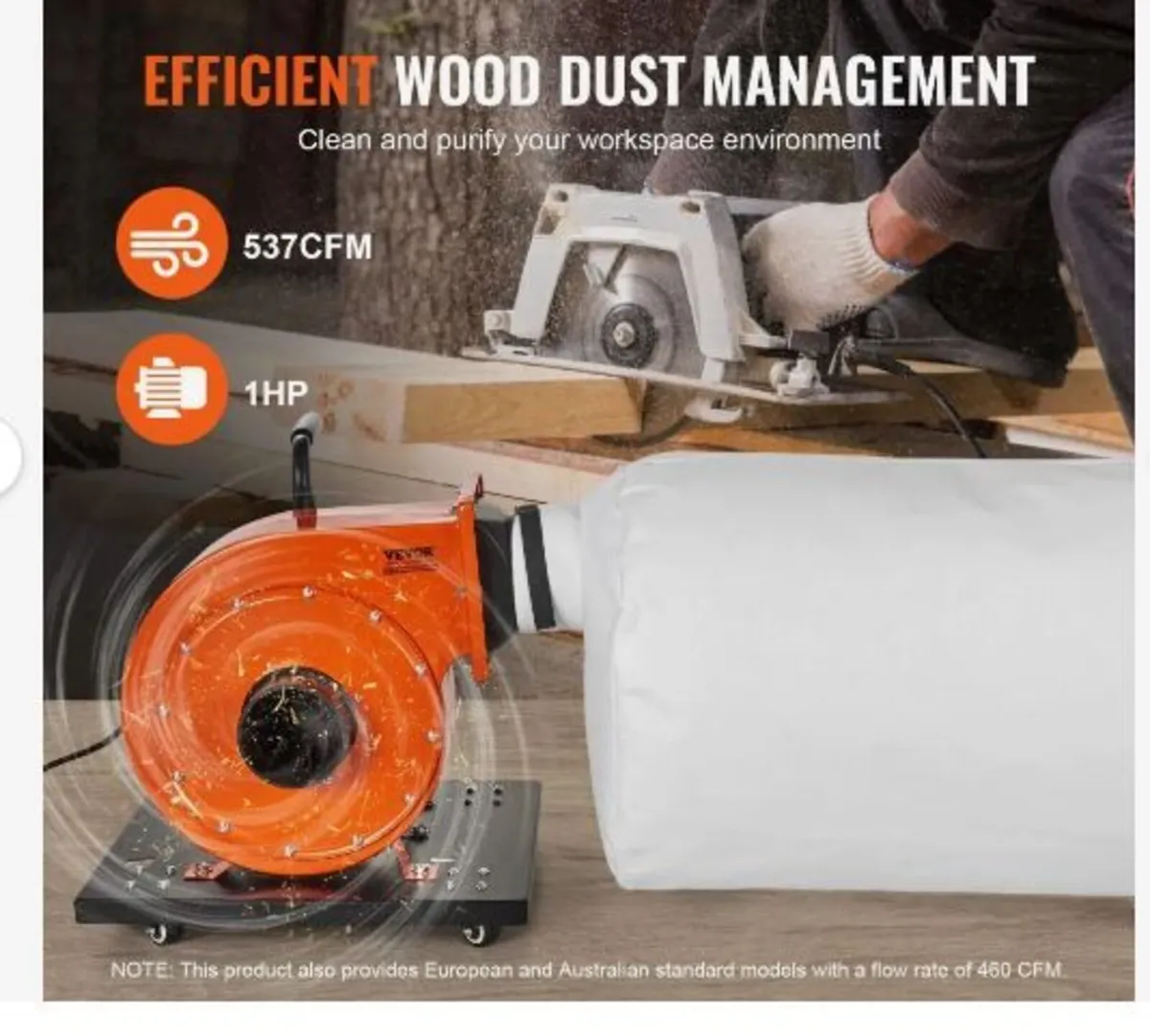 Dust Collector, 781.54 m³/h Air Flow, Rolling Dust - Image 3