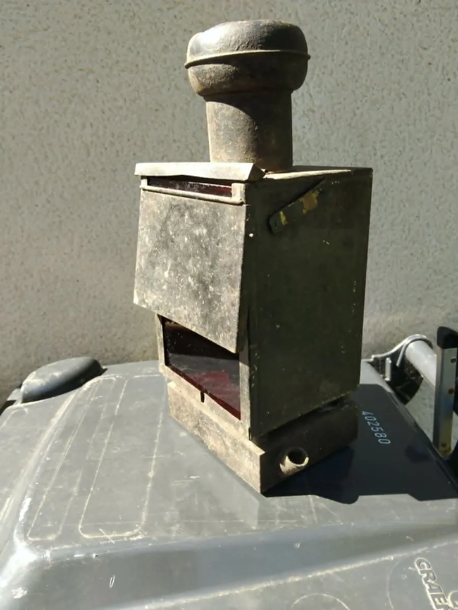 Vintage Darkroom Safelight Lamp - Candle Lantern - Image 3