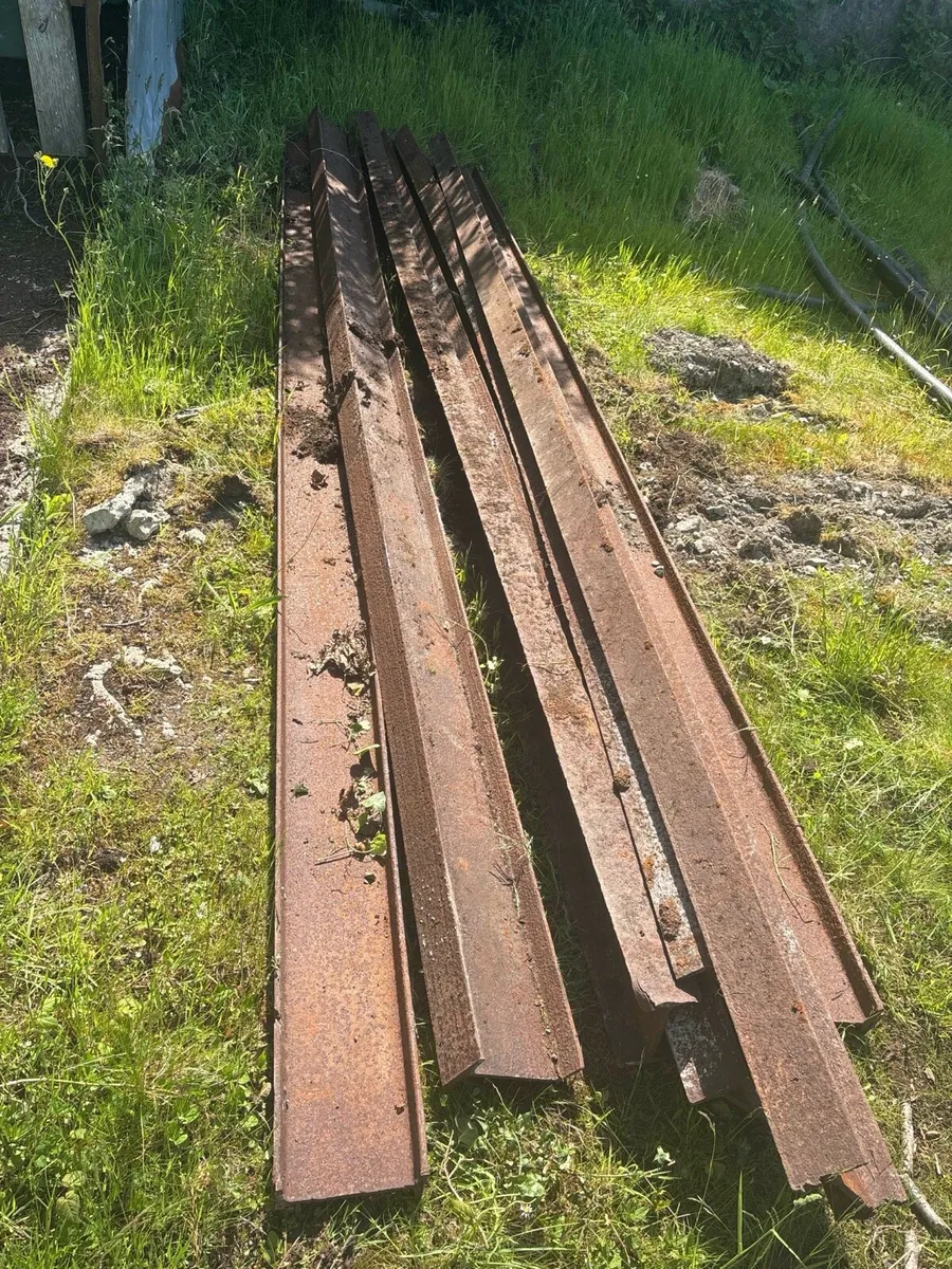 7 Heavy duty steel channels/beams 15ft 8”x4” - Image 1