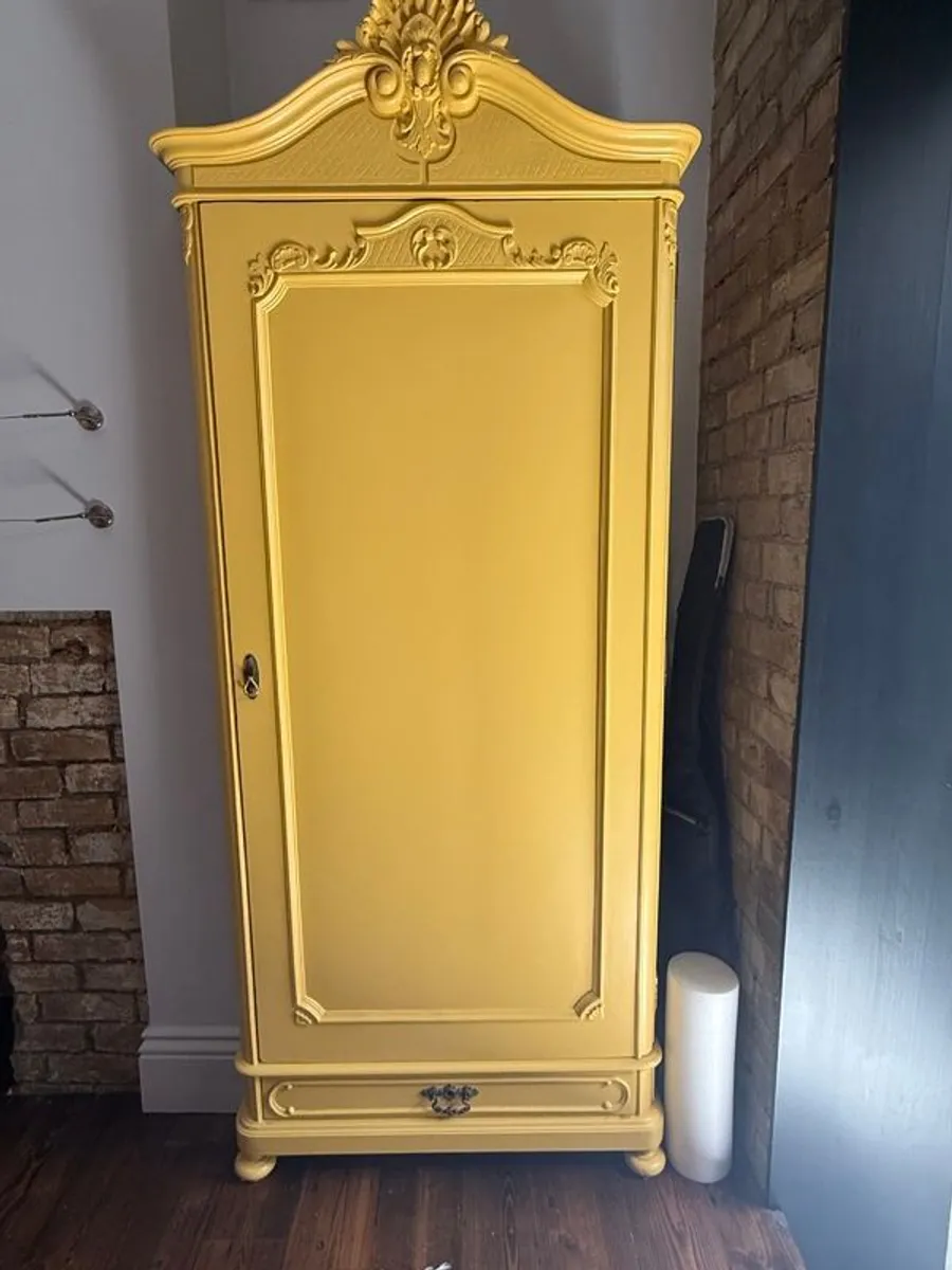 Refurbished solid wood, antique closet vintage armoire - Image 1
