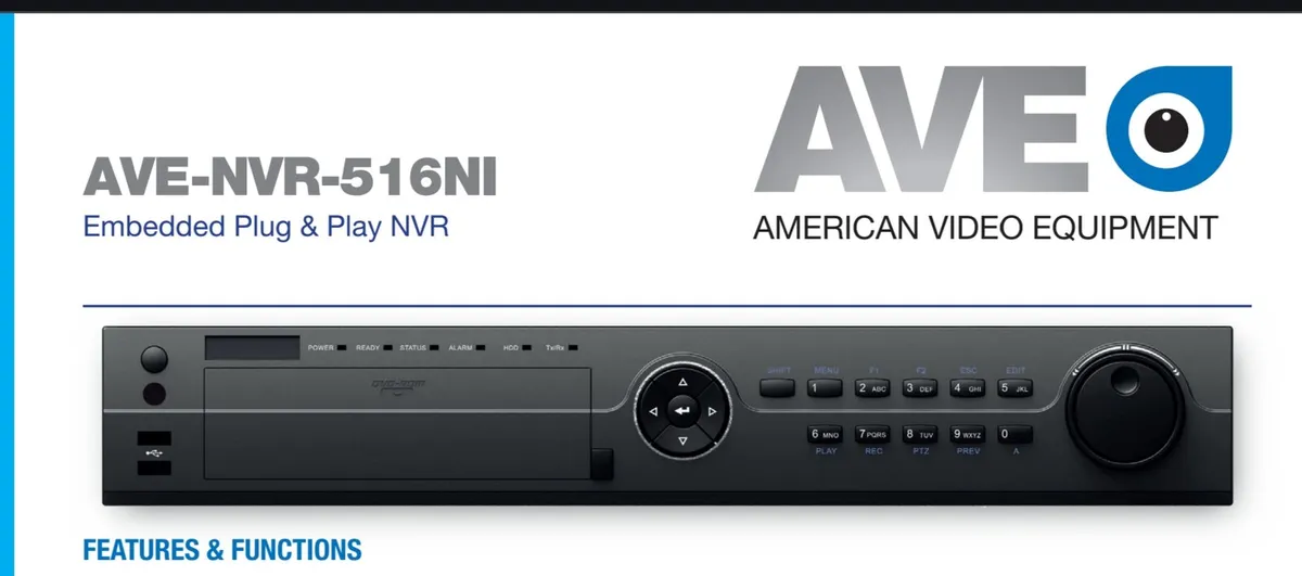 AVE NVR 515 CCTV 16 channel Recorder with POE - Image 1