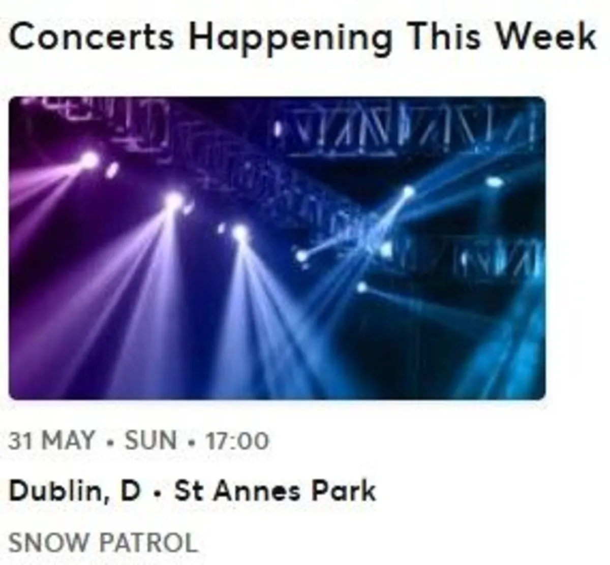 Concert Tickets