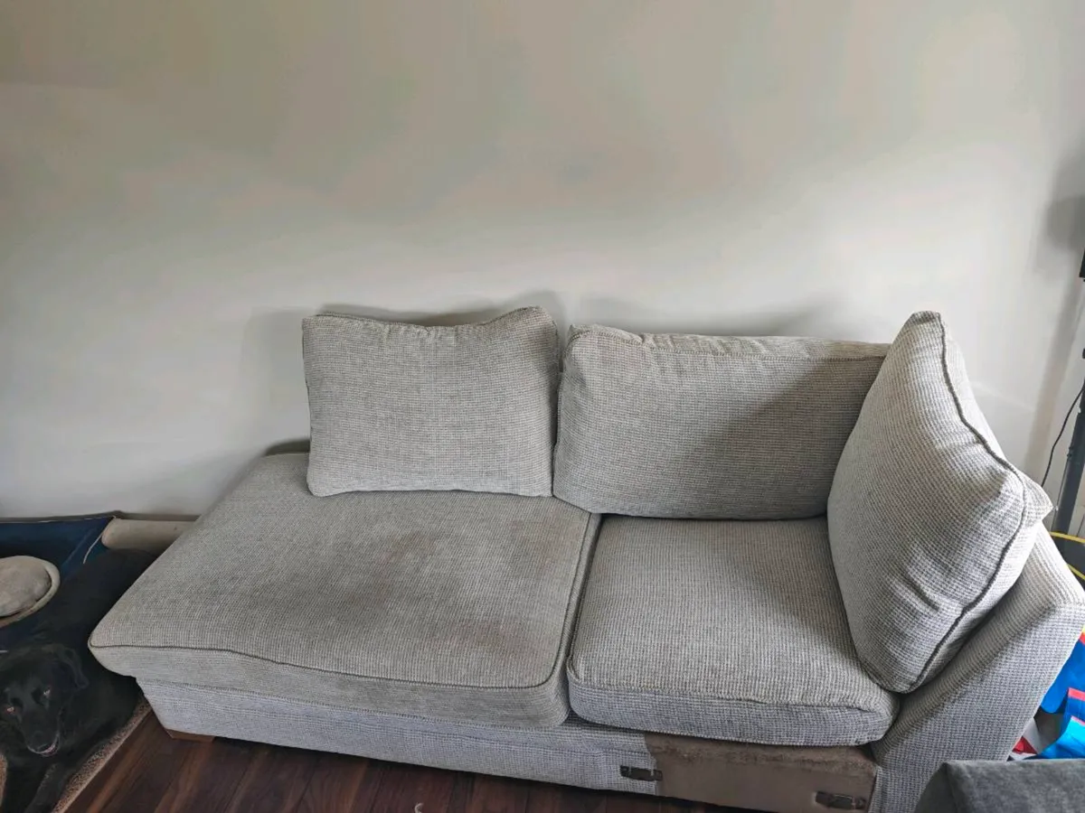 L shaped grey sofa - Image 1