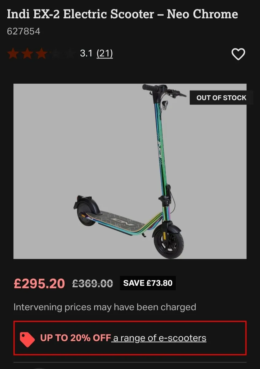 Indi EX-2 Electric Scooter- Neo Chrome - Image 1