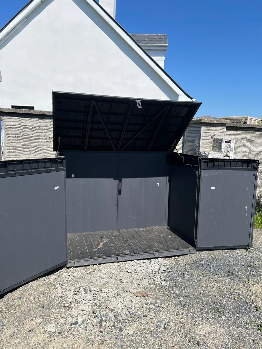 Large Black Outdoor Storage Unit/ Bike Shed - Image 2