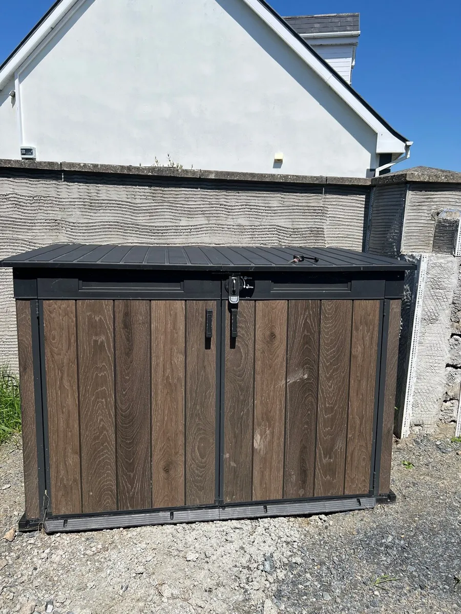 Large Black Outdoor Storage Unit/ Bike Shed - Image 1