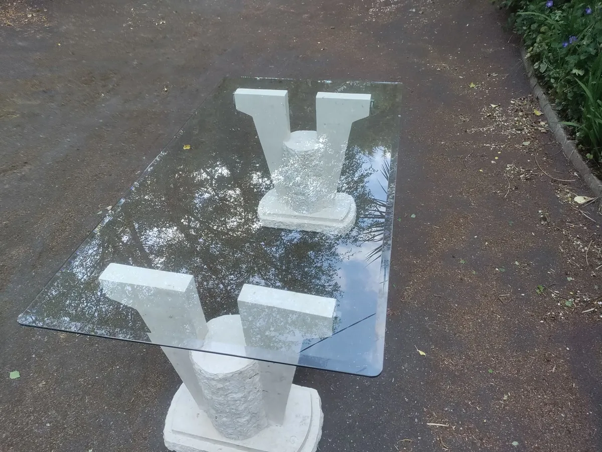 Glass Table and Chairs - Good Condition - Image 4