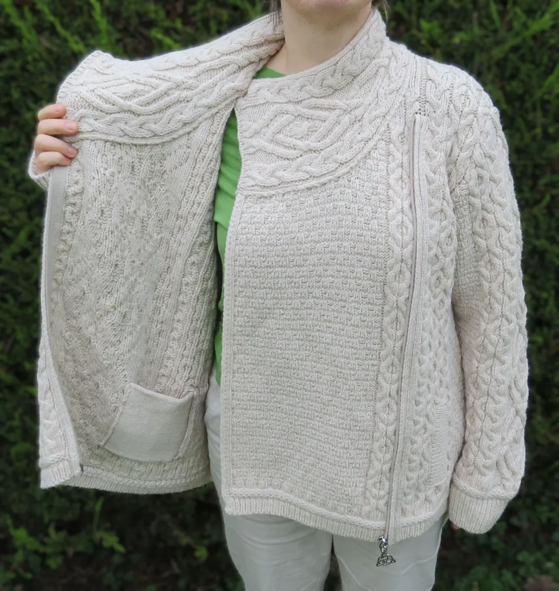 XS, S, L, NEW with tags Irish Merino Wool Cardigan - Image 4