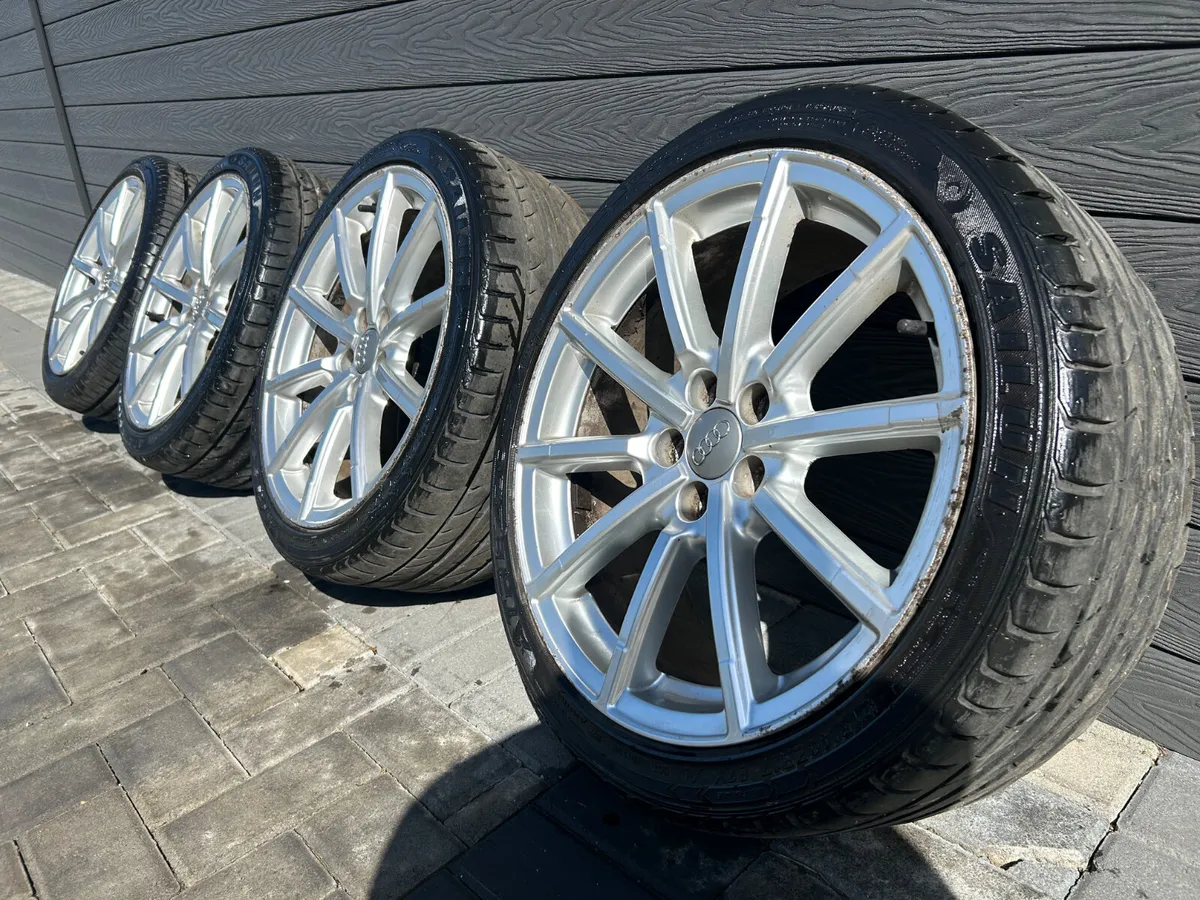 17” GENUINE AUDI A1 ALLOY WHEELS & TYRES - Image 1