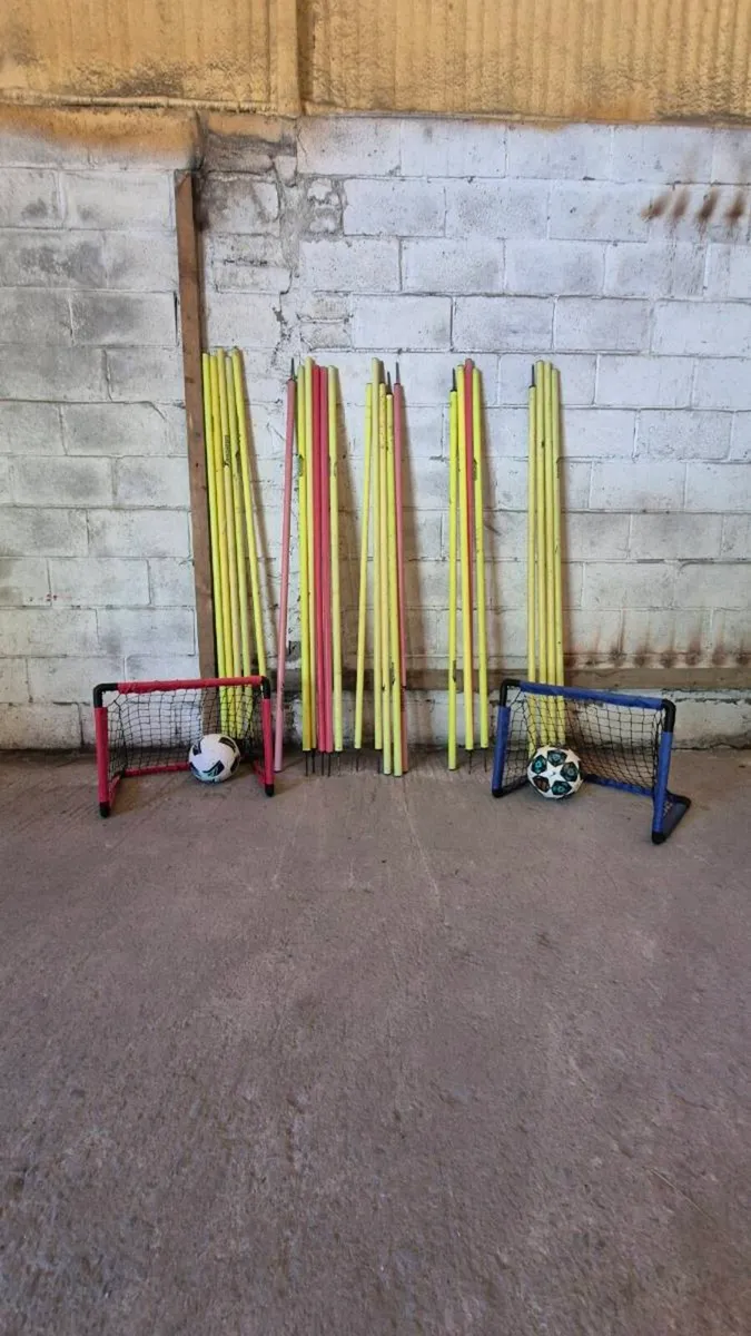Football Training Kit – 25 Poles, 2 Goals & Balls - Image 2