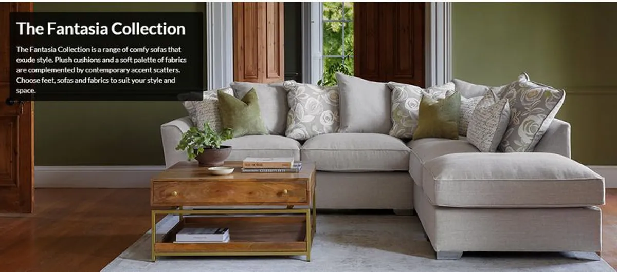Fantasia Corner Sofa with Footstool - Image 1