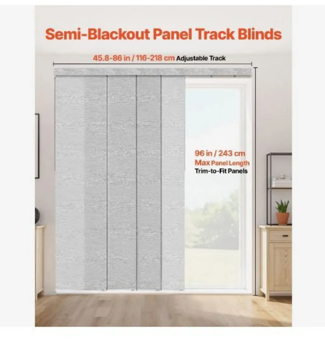 Panel Track Blinds, Extendable Track - Image 2