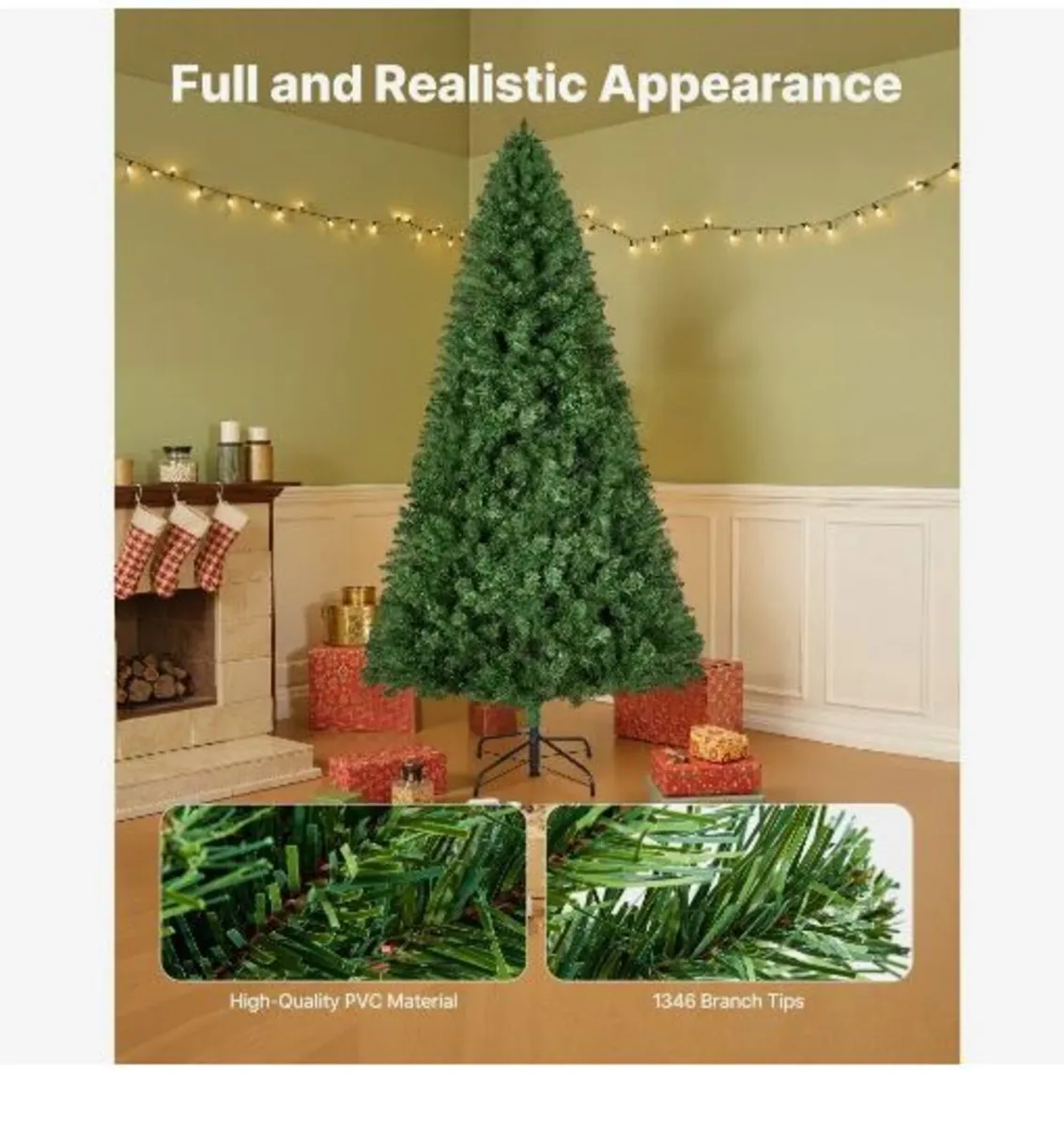 Christmas Tree, 2.2m Artificial Xmas Tree - Image 4