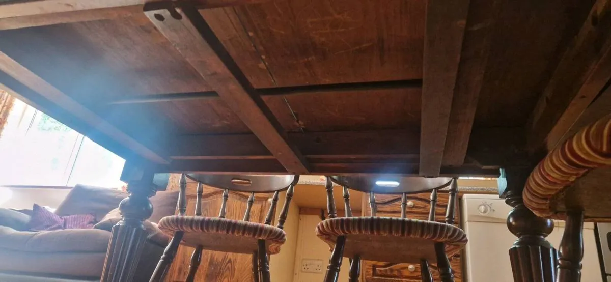 Antique table & chairs - Image 2