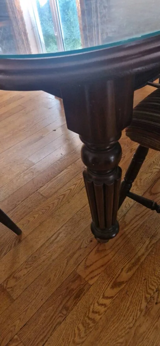 Antique table & chairs - Image 3