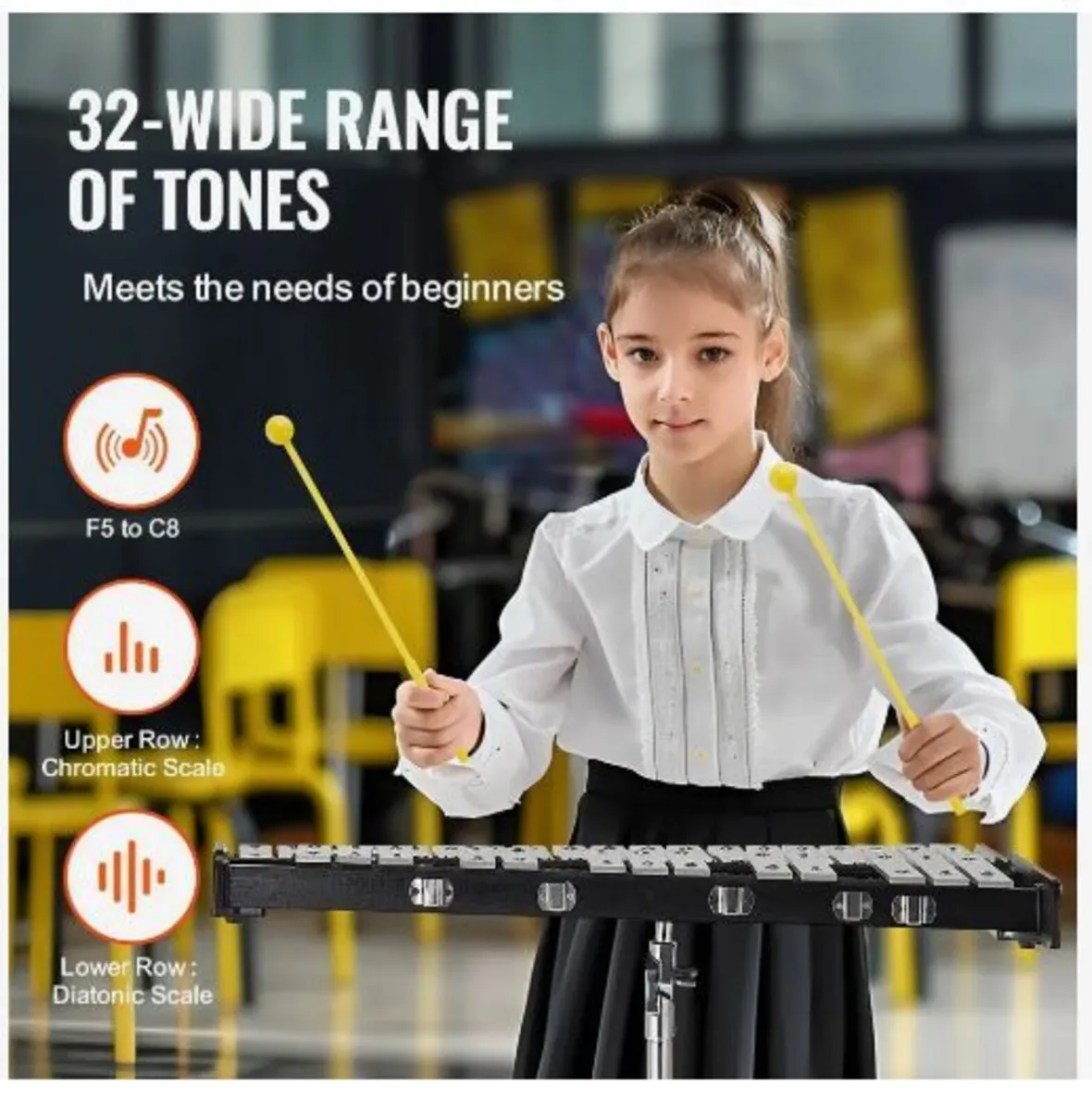 32 Note Glockenspiel Xylophone Bell Kit - Image 4