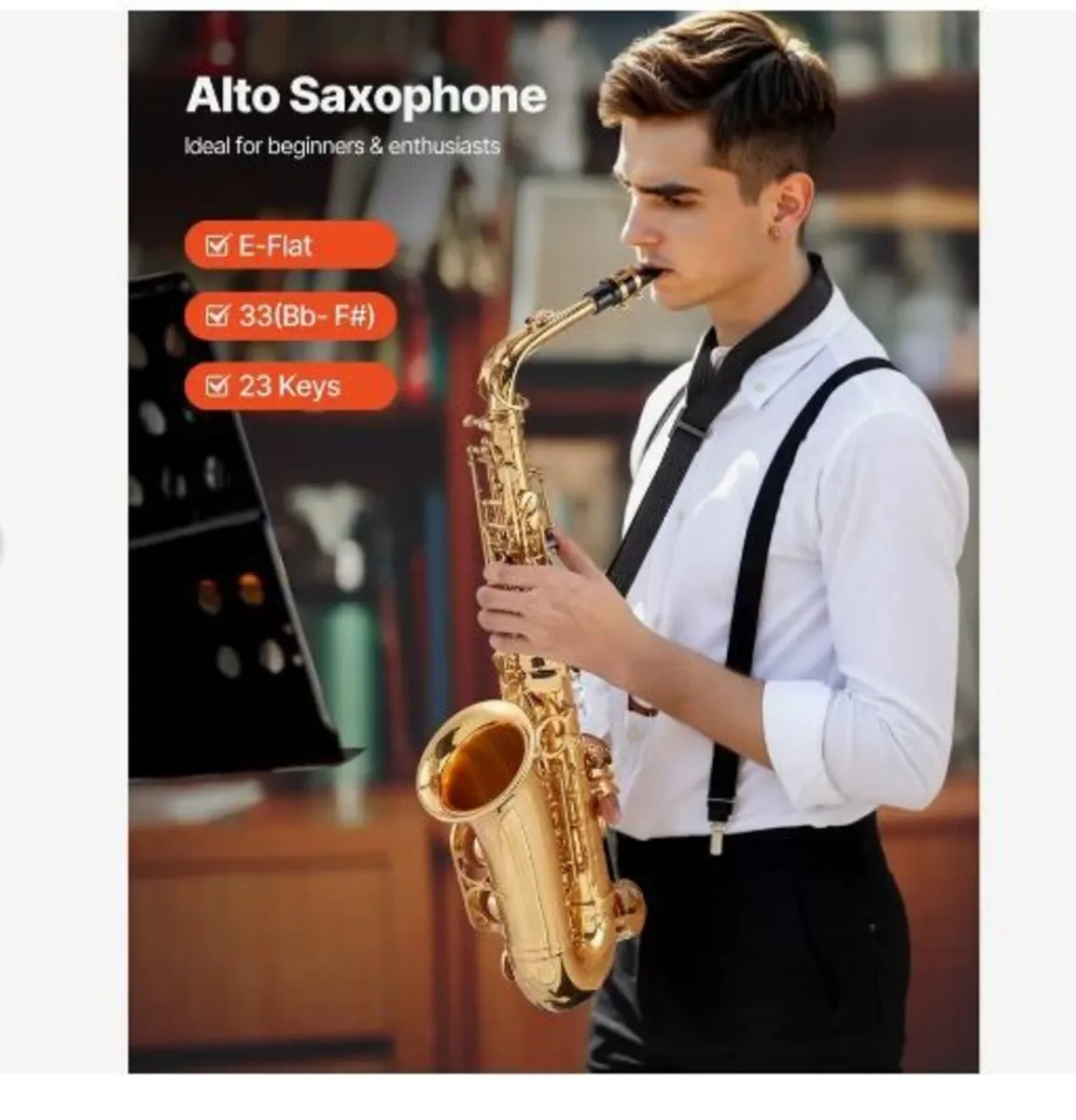 Alto Saxophone, E Flat, Brass Saxophone - Image 2