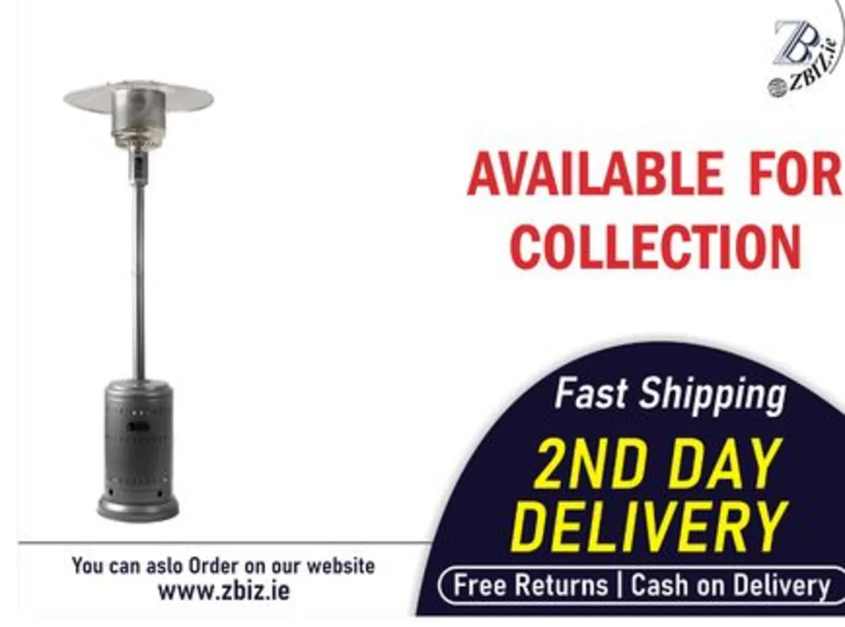 Gas Patio Heater Mushroom Style with Wheels - Image 2