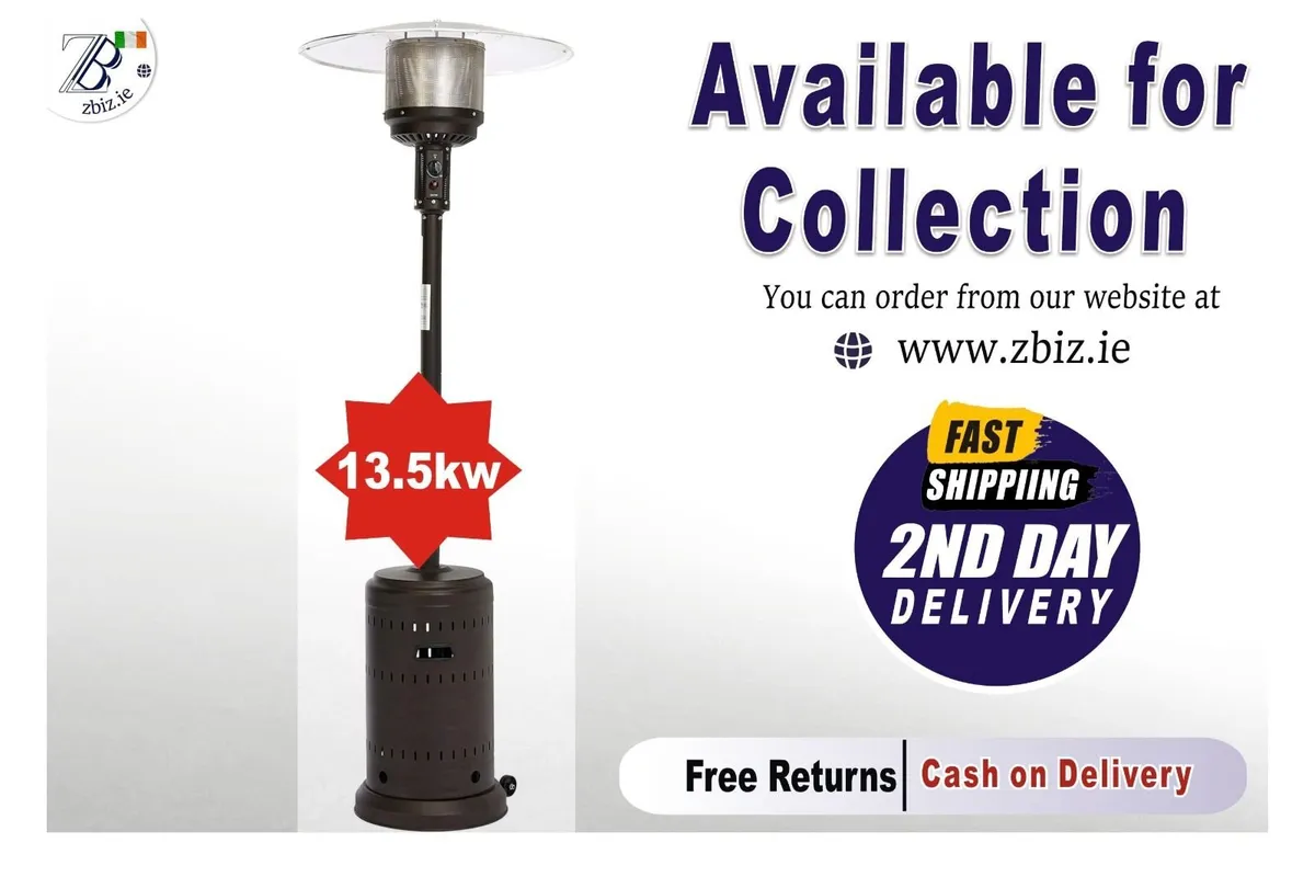 Gas Patio Heater Mushroom Style with Wheels - Image 1