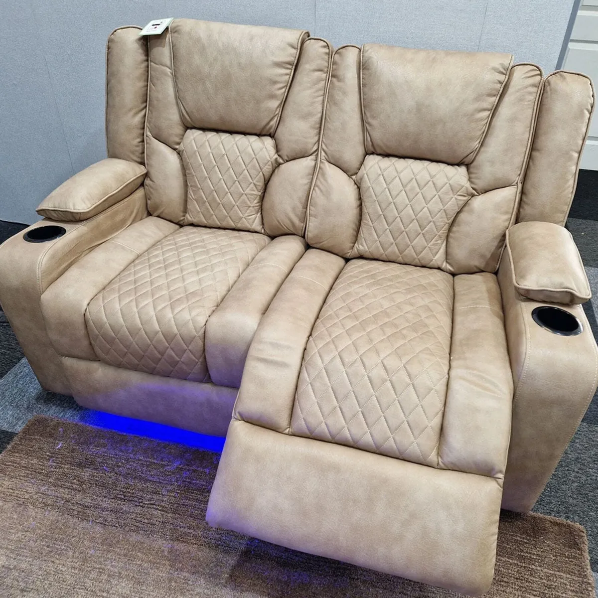 Electric Real Leather Orlando Recliner Sofa Set - Image 3