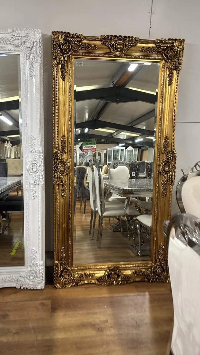 Large Mirror Ornate Regal Decorative - Image 3