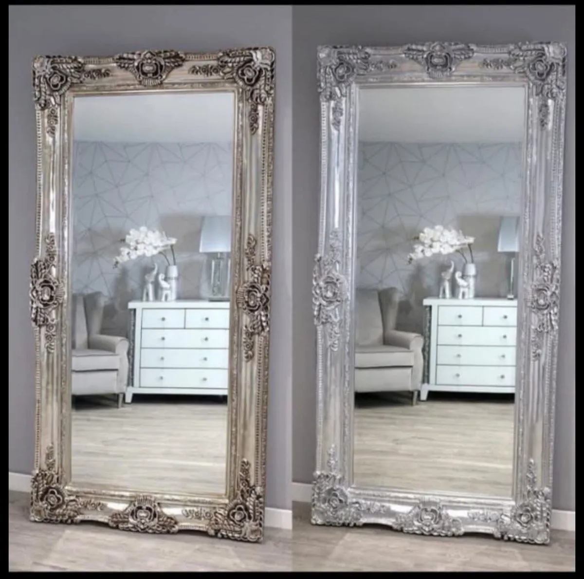 Large Mirror Ornate Regal Decorative - Image 1