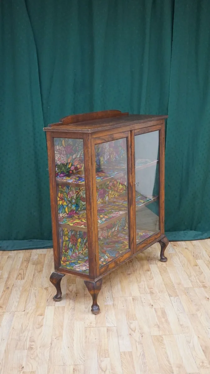 Quality Oak Glazed Display Cabinet - Image 2
