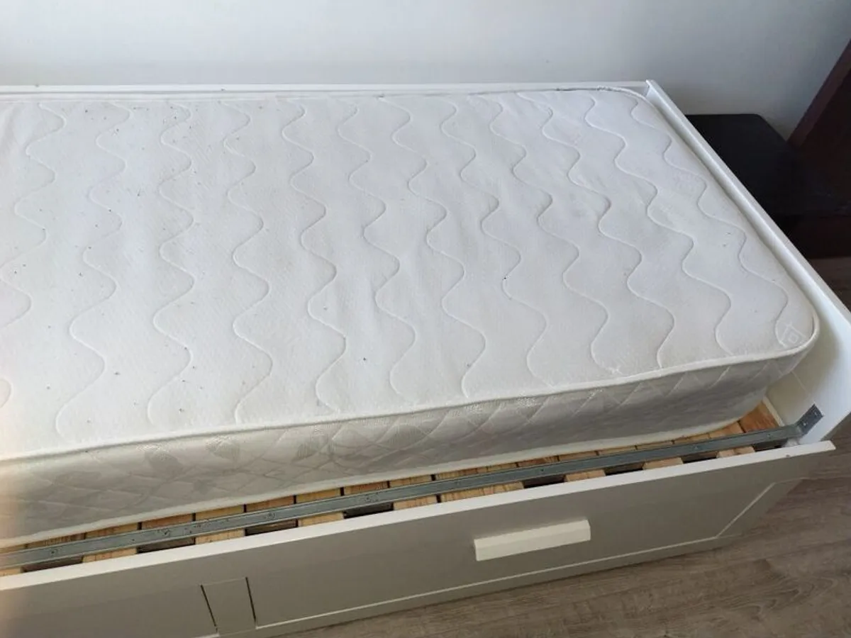 Ikea Brimnes bed and Pocket sprung mattress - Image 1