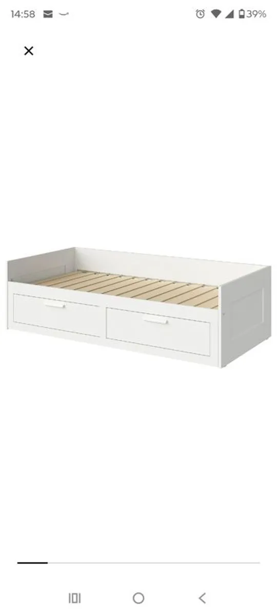 Ikea Brimnes bed and Pocket sprung mattress - Image 4